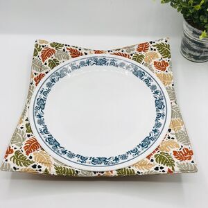 Set of 2 Microwave Plate Cozies, Dinner Plate Size, Reversible Monstera Print